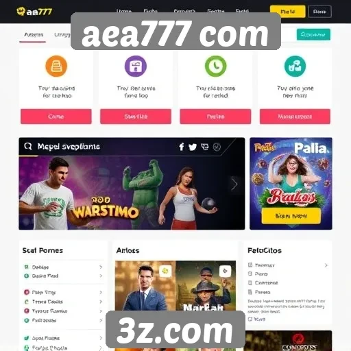 Principais recursos do site aea777 com